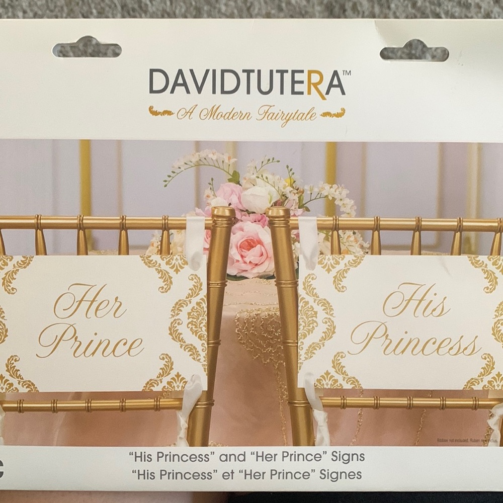 David Tutera Wedding Chair Signs